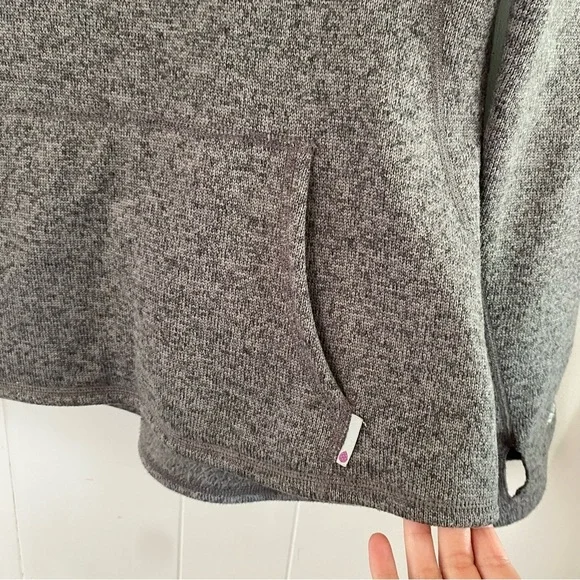 Stio Sweetwater Hoodie Fleece Grey Pullover Zip Hood Outdoor Knit Gorpcore - Picture 15 of 16